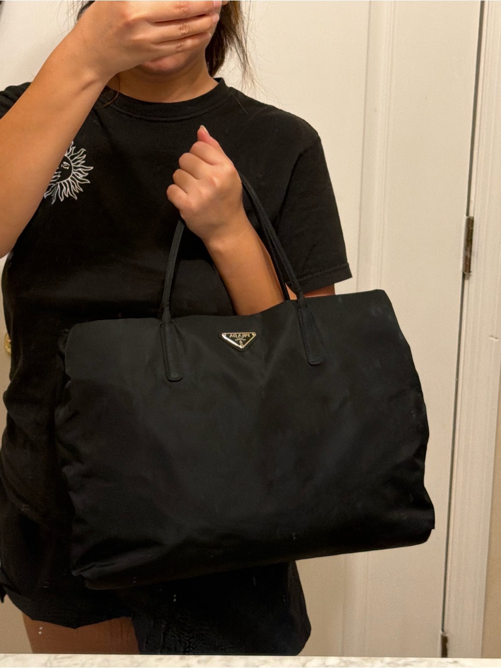 Prada Tessuto Black Nylon Tote Bag - Picture 12 of 16